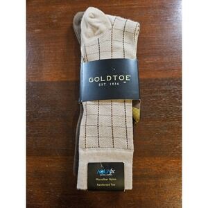 Gold Toe Men's 3-Pairs Crew Socks Shoe size 6-12 1/2 New